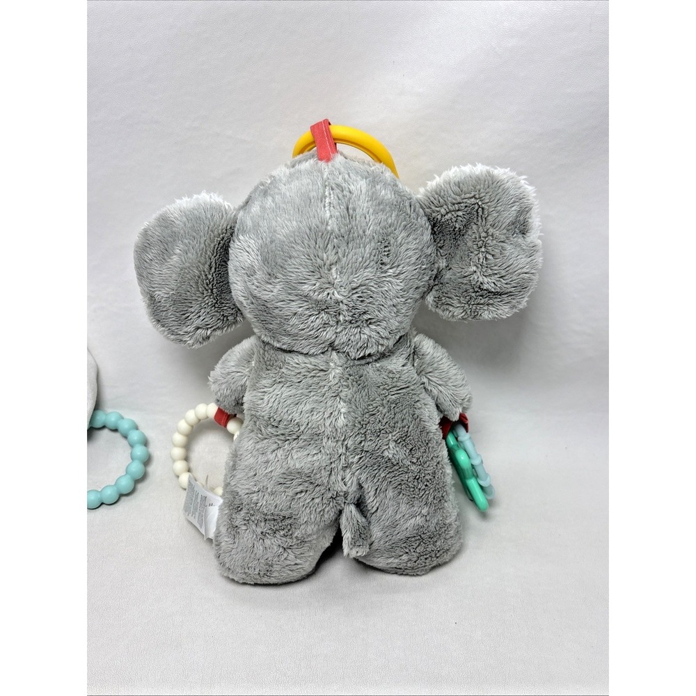 Carter's Bunny Elephant Plush Stuffed Animal W/ Teether Musical Squeak Rattle - Picture 4 of 11
